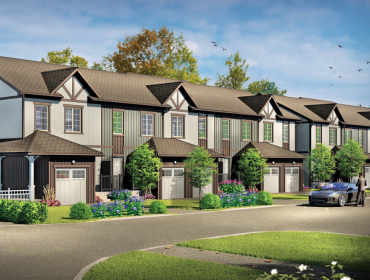 artist rendering of a row of houses