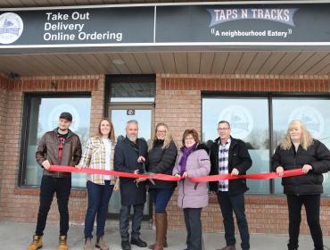 Taps n' Tracks Ribbon Cutting